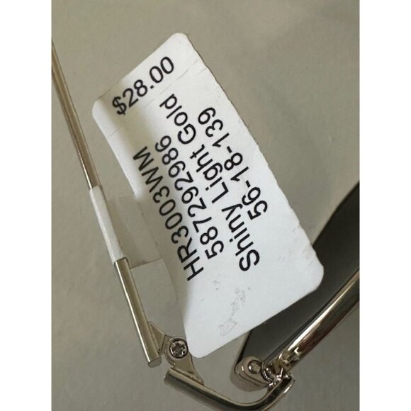 HARPER + ROE Rx’able Sunglasses Shiny Light Gold HR3003 56-18-139 Wire Geometric - Picture 5 of 11